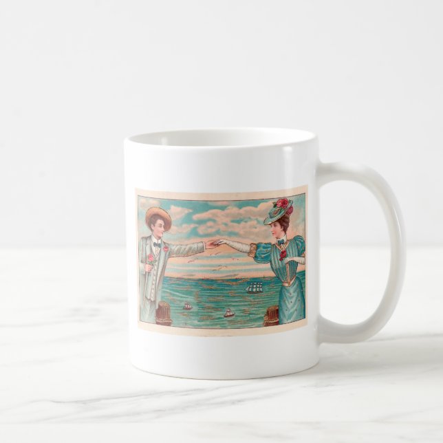 Mug Victorian Beach Love Dressy Ocean Mariage Couple (Droite)