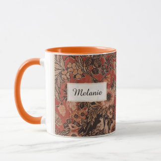 Mug Victorian Era Vintage Botanique Personnalisé