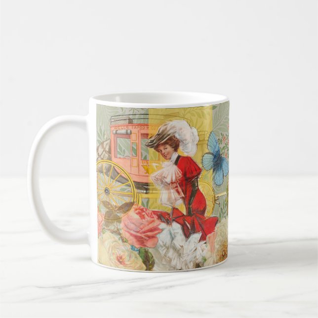Mug Victorian Lady Woman Fun Carriage (Gauche)