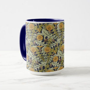 Mug Victorienne époque Art Nouveau Dandelion Flower Mo