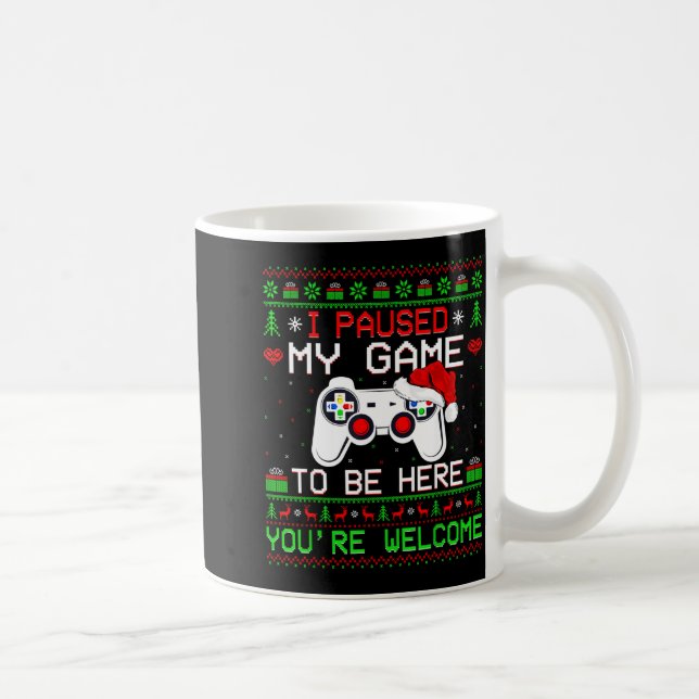 Mug Video Game Christmas Ugly Sweater Funny Gamer Gami (Droite)