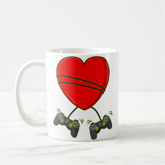Mug Video Gamer Heart Controllers Valentines Day Boys