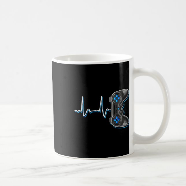 Mug Video Gamer Heartbeat Video Game Controller Cadeau (Droite)