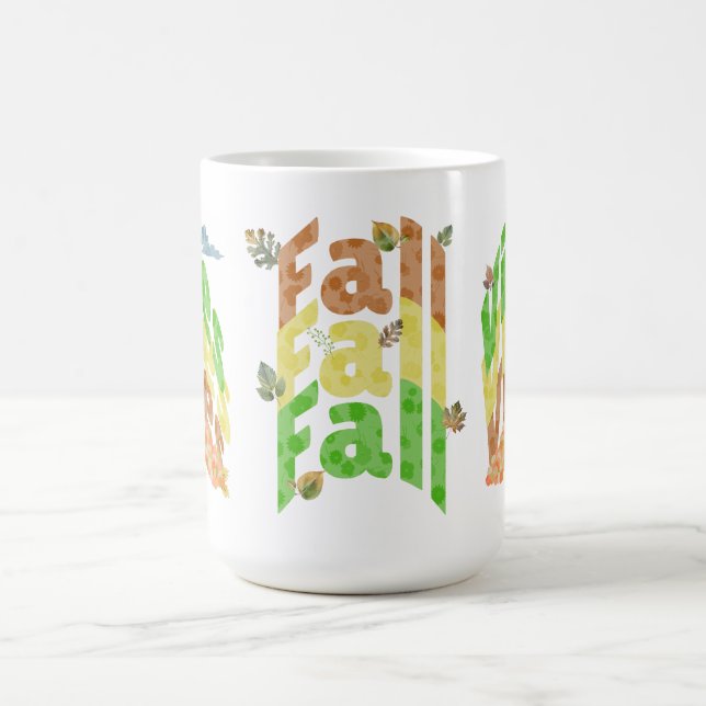 Mug Vidéos d'automne à trois côtés Conception personna (Centre)