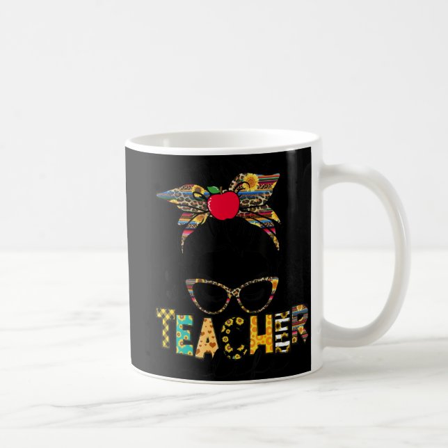 Mug Vie de l'enseignant Messy Bun Jour de l'enseignant (Droite)
