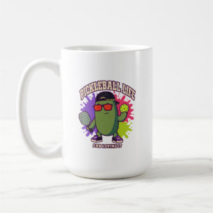 Mug Vie de pickleball Caractère de concombre Humour sp