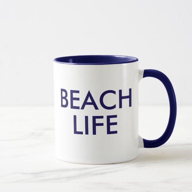 Mug Vie de plage Cadeau de sauvetage (Droite)
