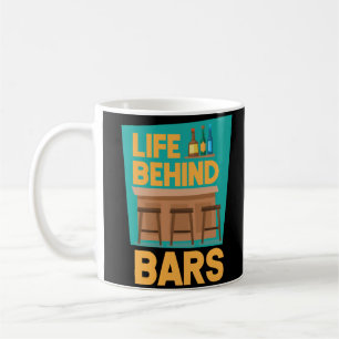 Mug Vie Derrière Les Barres Drôle Bartender Mixologue