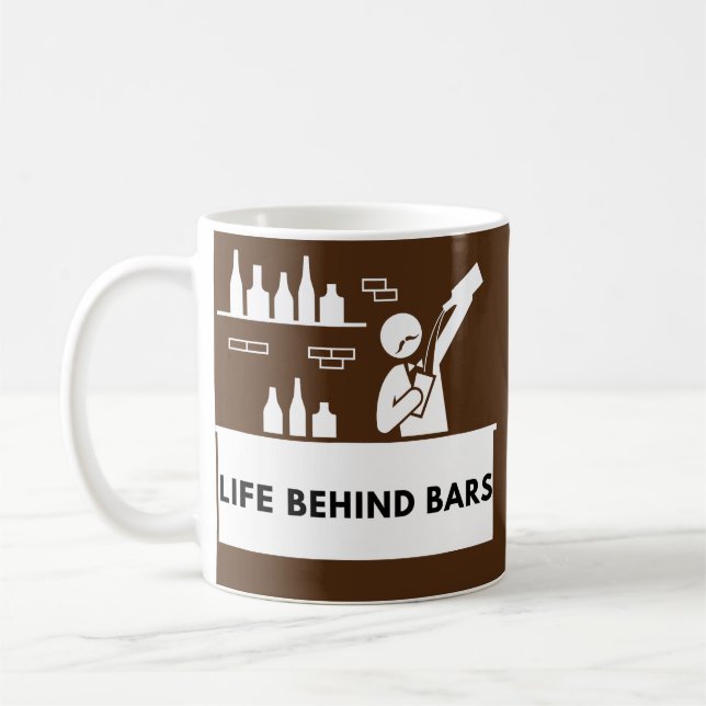 Mug Vie Derrière Les Bars Cocktails Shakers Bartending (Gauche)
