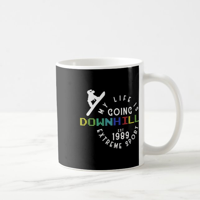 Mug Vie Descente Snowboard Freestyle Hiver S (Droite)