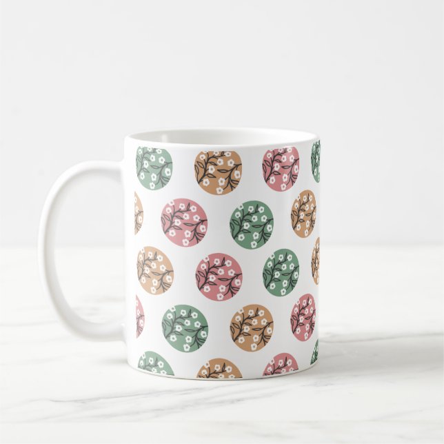 Mug Vie Géométrique Nature Motif Art (Gauche)