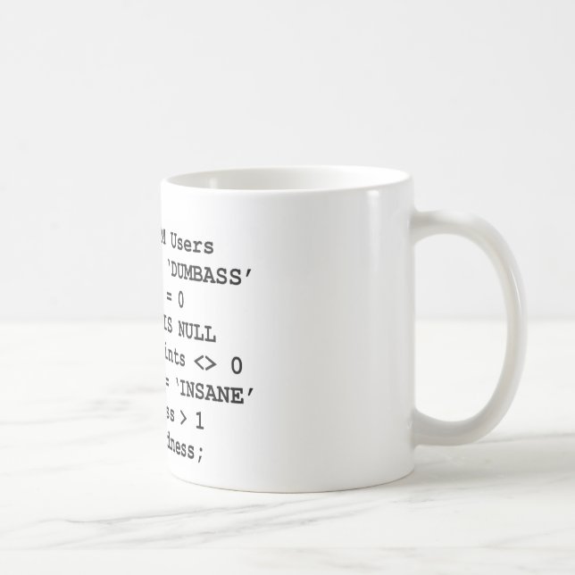 Mug Vie réelle SQL (Droite)