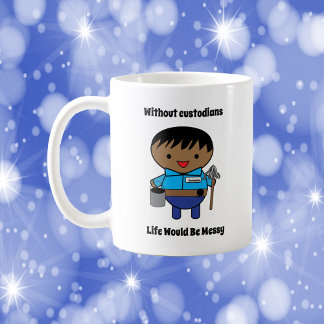 Mug Vie sous garde Messy Black Homme drôle