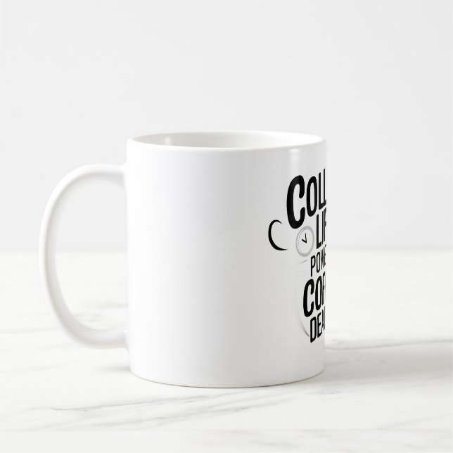 Mug "Vie universitaire alimentée par le café - Carbure (Gauche)