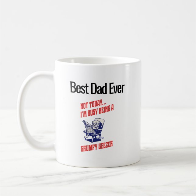 Mug Vieil homme grincheux occupé (Gauche)