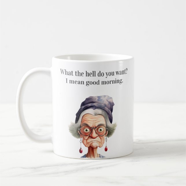 Mug Vieille femme méchante drôle (Gauche)