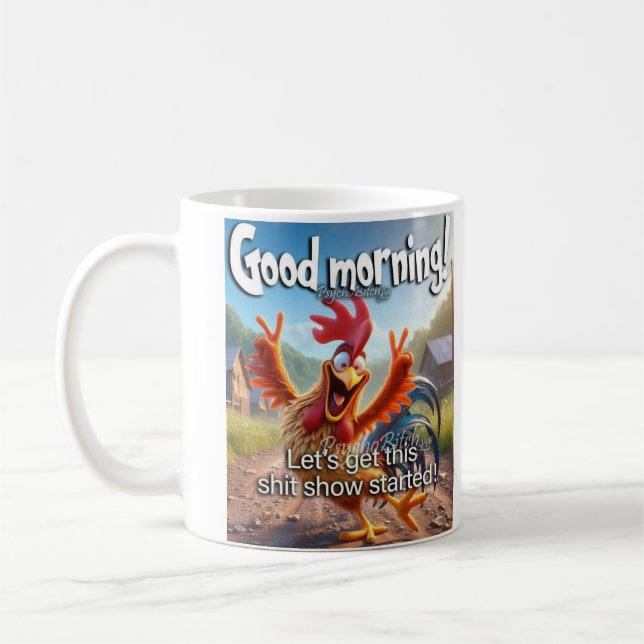 Mug "Vieillir avec attitude : Bonjour, minuit !" (Gauche)