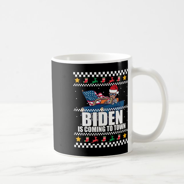 Mug Vient À La Ville Mème Sweater De Noël (Droite)