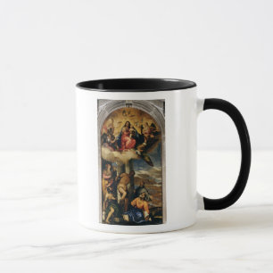 Mug Vierge et enfant avec des musiciens et des saints