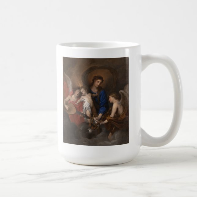 Mug Vierge et enfant avec la musique faisant des anges (Droite)