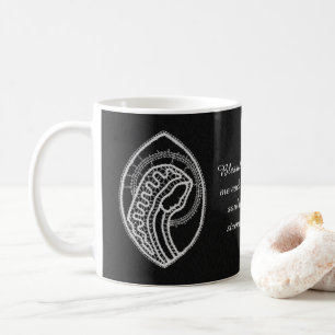 Mug Vierge Marie Bienheureuse Catholique Dentelle Blan