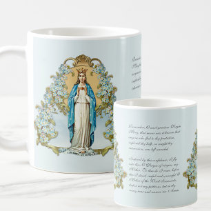 Mug Vierge Marie Florale Religieuse Dame De Knock