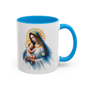 Mug Vierge Marie Madone Enfant Cadeau Religieux
