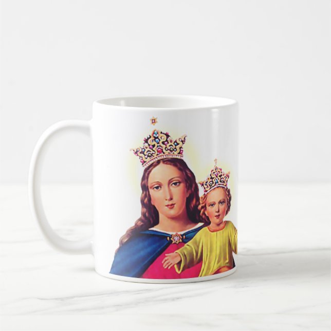 Mug Vierge Marie reine avec Jésus (Gauche)