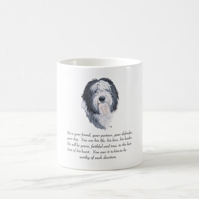 Mug Vieux anglais Sheepdog Keepsaké - Homme (Centre)