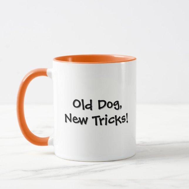 Mug Vieux Chien Café à Garniture Orange (Gauche)