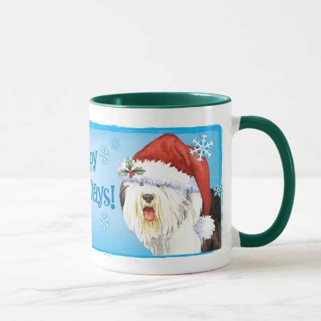 Mug Vieux chien de berger anglais heureux de Howlidays (Droite)