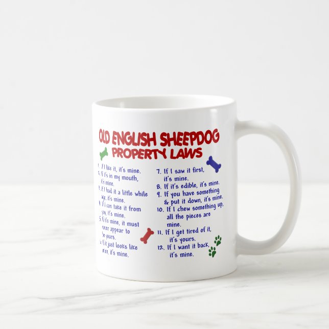 MUG VIEUX CHIEN DE BERGER ANGLAIS PL2 (Droite)