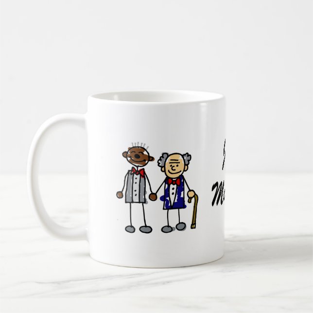 Mug Vieux couples gais interraciaux (Gauche)