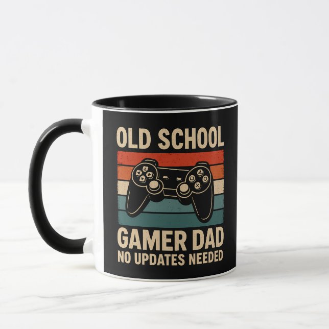 Mug Vieux Gamer Papa Retro Contrôleur (Gauche)