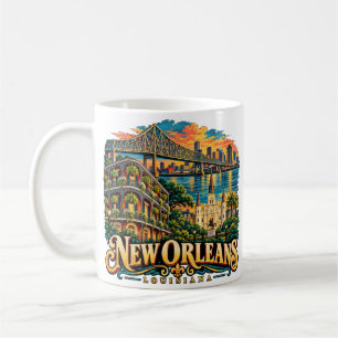 Mug Vieux La Nouvelle-Orléans Louisiane Art de Voyage