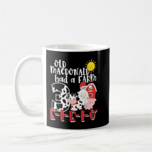 Mug Vieux MacDonald Ferme 3e anniversaire 3 ans Annive