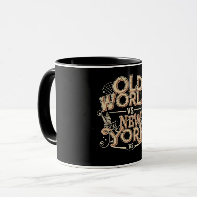 Mug vieux monde contre new york (Devant gauche)