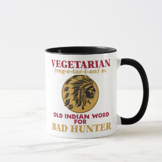 Mug Vieux mot indien végétarien pour le mauvais