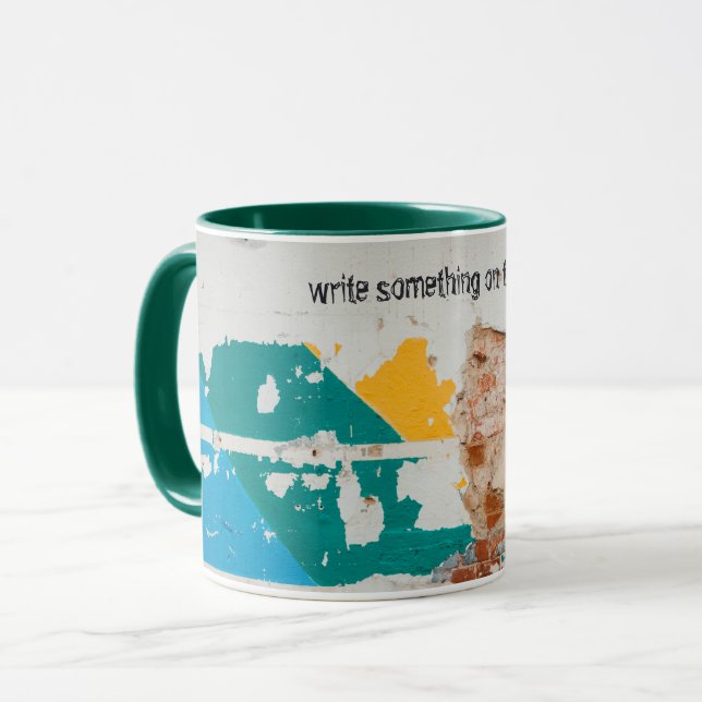 Mug Vieux mur peint avec graffiti (Devant gauche)