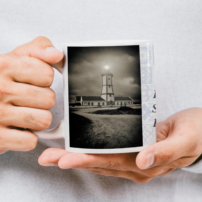 Mug Vieux phare par une nuit de tempête (Old lighthouse on a storm night. coffee mug)