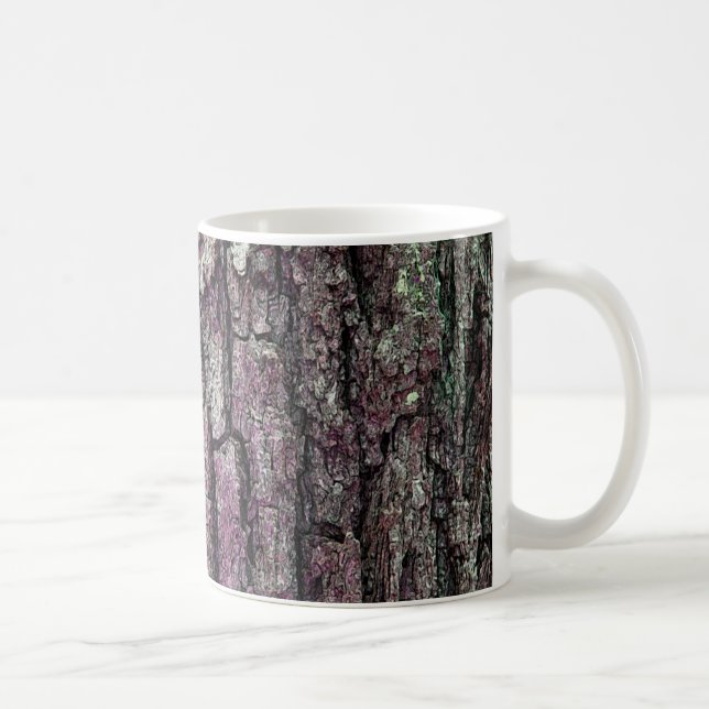 Mug Vieux pourpre d'écorce de pin de nature (Droite)
