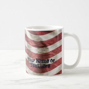 Mug Vieux rouge, blanc et bleu de gloire de drapeau