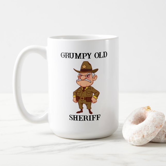 Mug Vieux shérif grincheux (Avec donut)