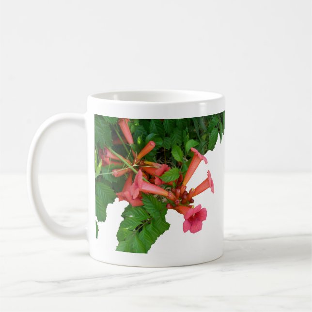 Mug Vigne de trompette rouge (Gauche)