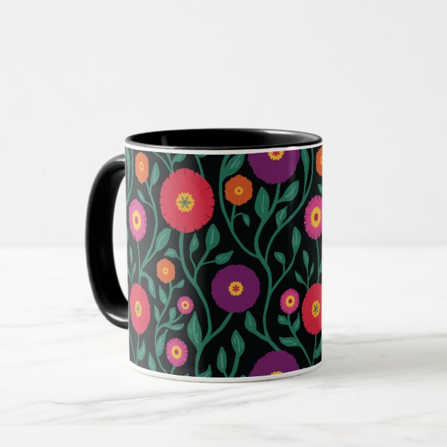 Mug Vigne Fleur de Milieu de Siècle | Guirlande de Jar (Devant gauche)