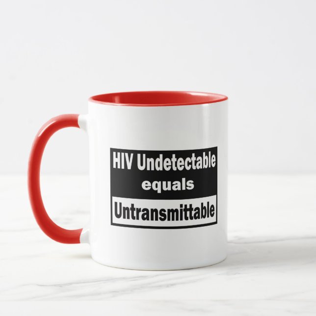 Mug VIH non détectable égale VIH non transmettable (Gauche)
