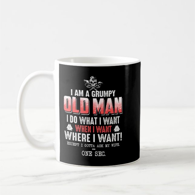 Mug Viking Grumpy Je Suis Un Vieux Homme Grincheux (Gauche)