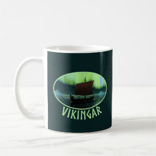 Mug Viking Navire Et Lumières Du Nord
