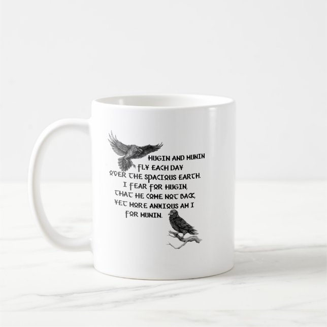 Mug Viking Raven Hugin And Munin (Gauche)