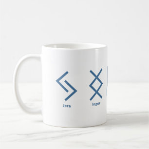 Mug Viking Runes Norse Mythologie Marine Géométrique